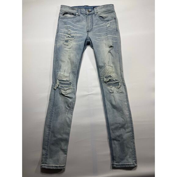 Rockstar Original Men's Ultra Slim Distressed Blue Denim Jeans - Size 30x33 - Picture 1 of 5